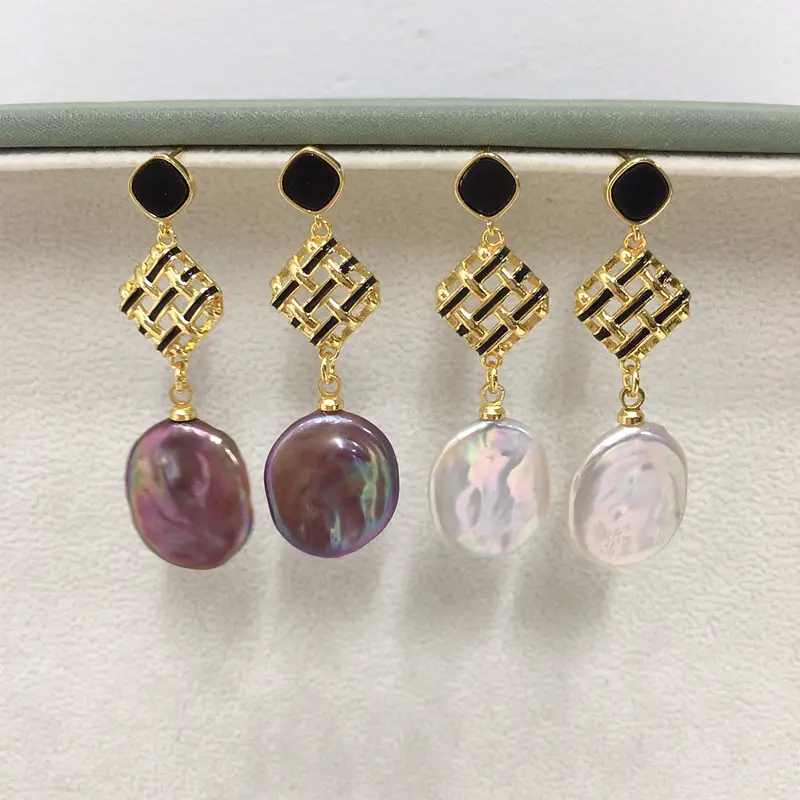 Natural FreShwater Baroque Pearl Earrings for Women