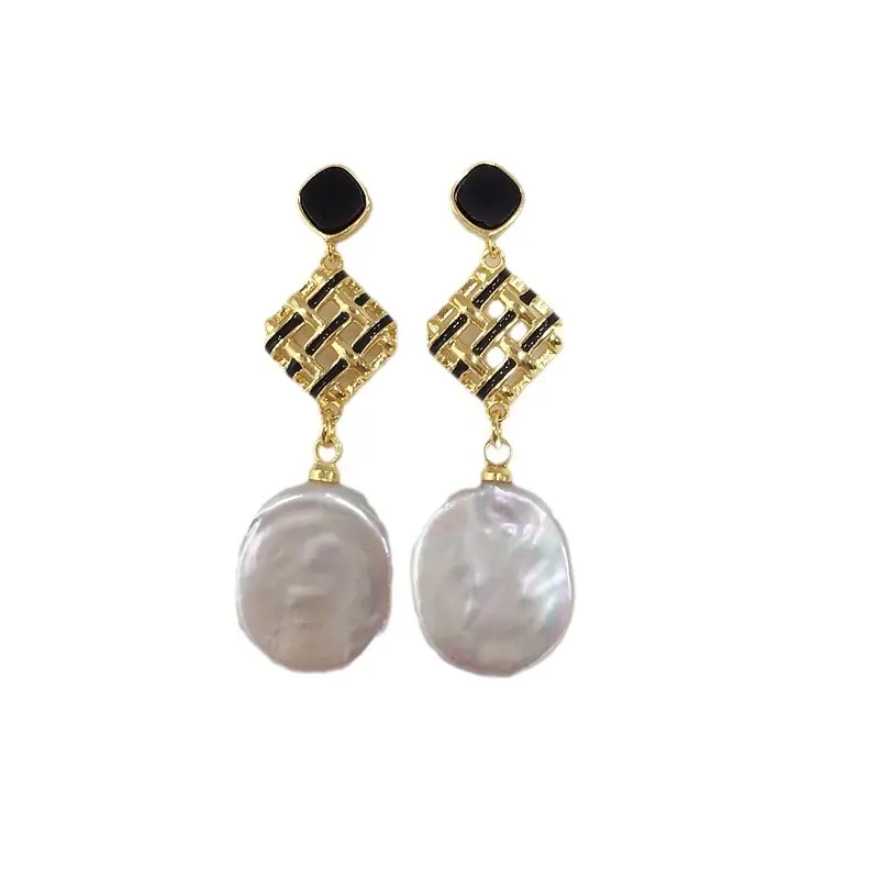 Natural FreShwater Baroque Pearl Earrings for Women