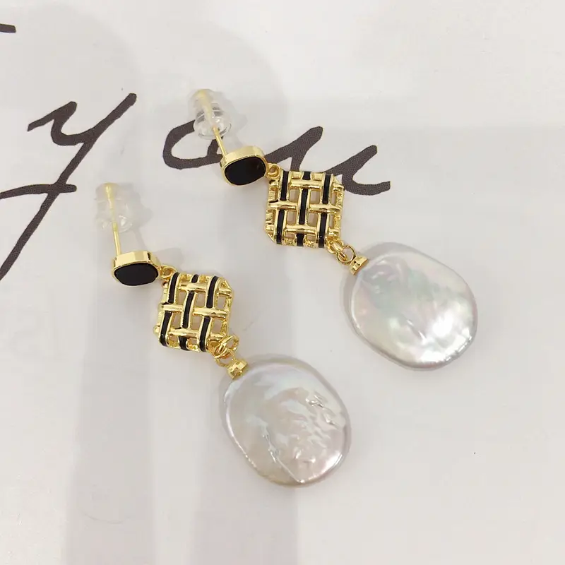 Natural FreShwater Baroque Pearl Earrings for Women — feature 7