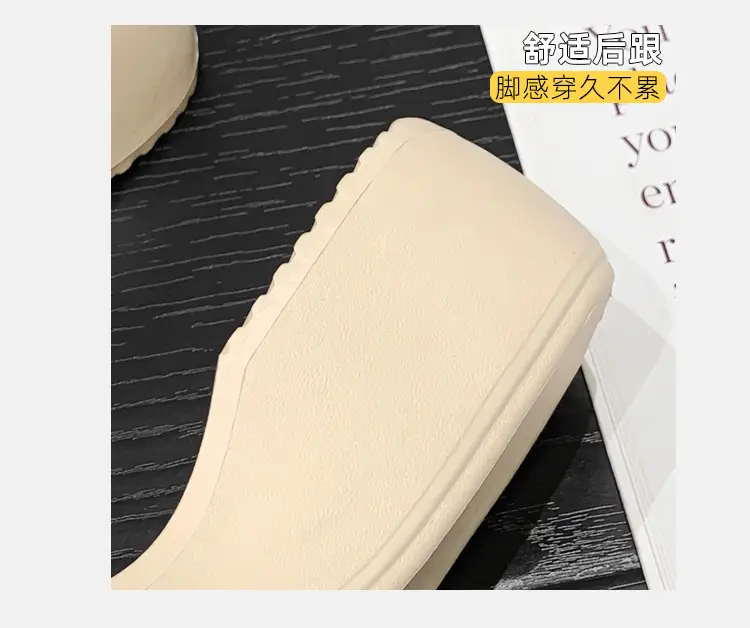 Women's thick-soled slip-on slippers, European and American fashionable outdoor soft-soled EVA slippers, half slippers, shoes industry — feature 10