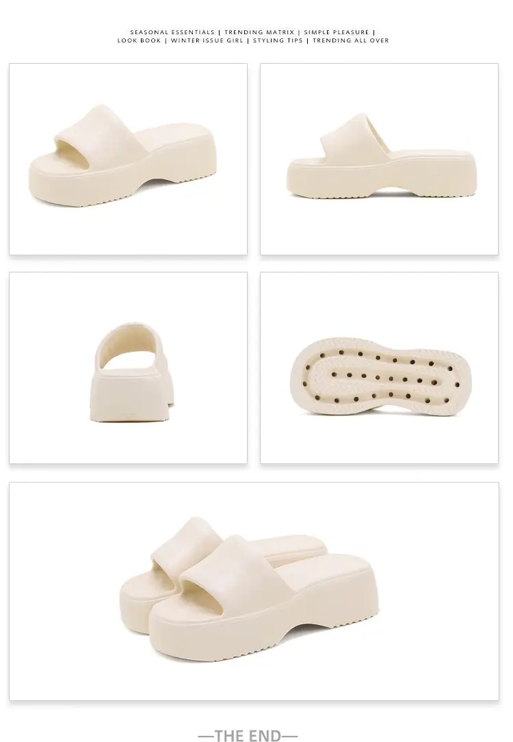 Women's thick-soled slip-on slippers, European and American fashionable outdoor soft-soled EVA slippers, half slippers, shoes industry — feature 41