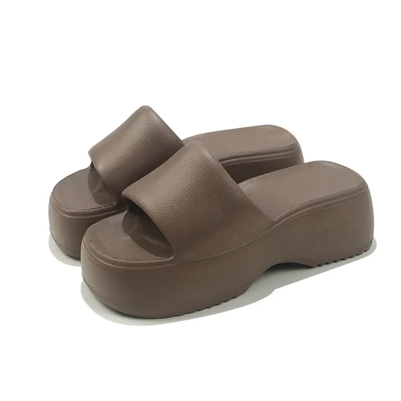 Women's thick-soled slip-on slippers, European and American fashionable outdoor soft-soled EVA slippers, half slippers, shoes industry - Image 4