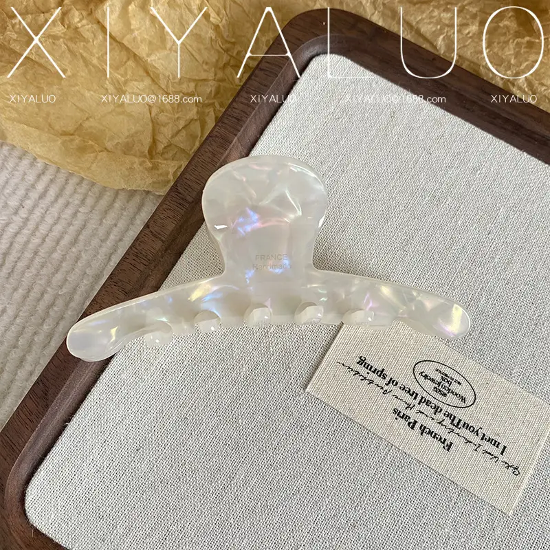 Oversized French Hair Clip Acetate Shark Design - Image 4