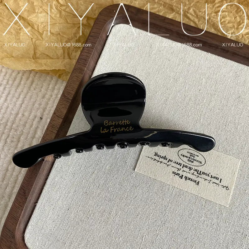 Oversized French Hair Clip Acetate Shark Design — feature 9