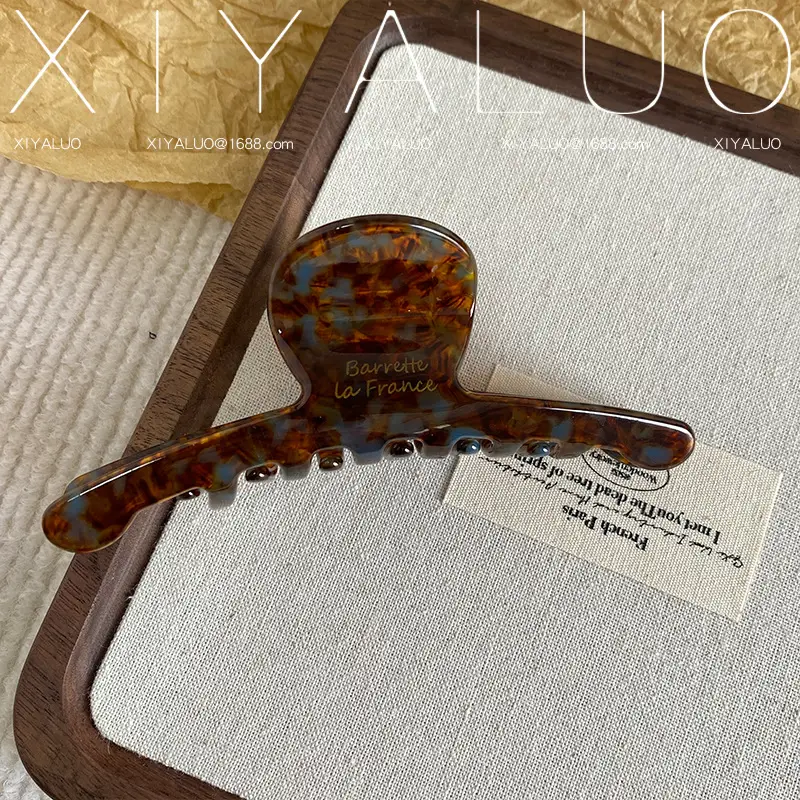 Oversized French Hair Clip Acetate Shark Design - Image 6