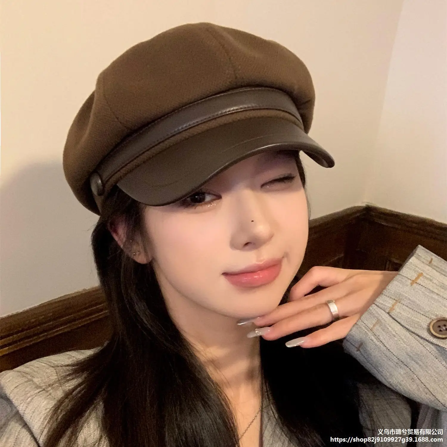 New 2023 Woolen Octagonal Hat for Women - Image 4