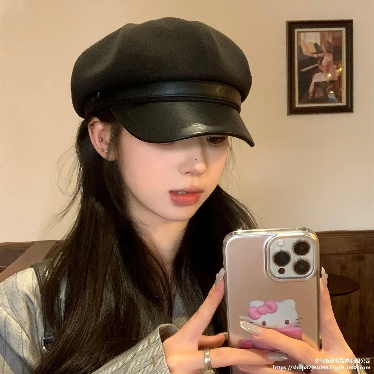 New 2023 Woolen Octagonal Hat for Women - Image 6