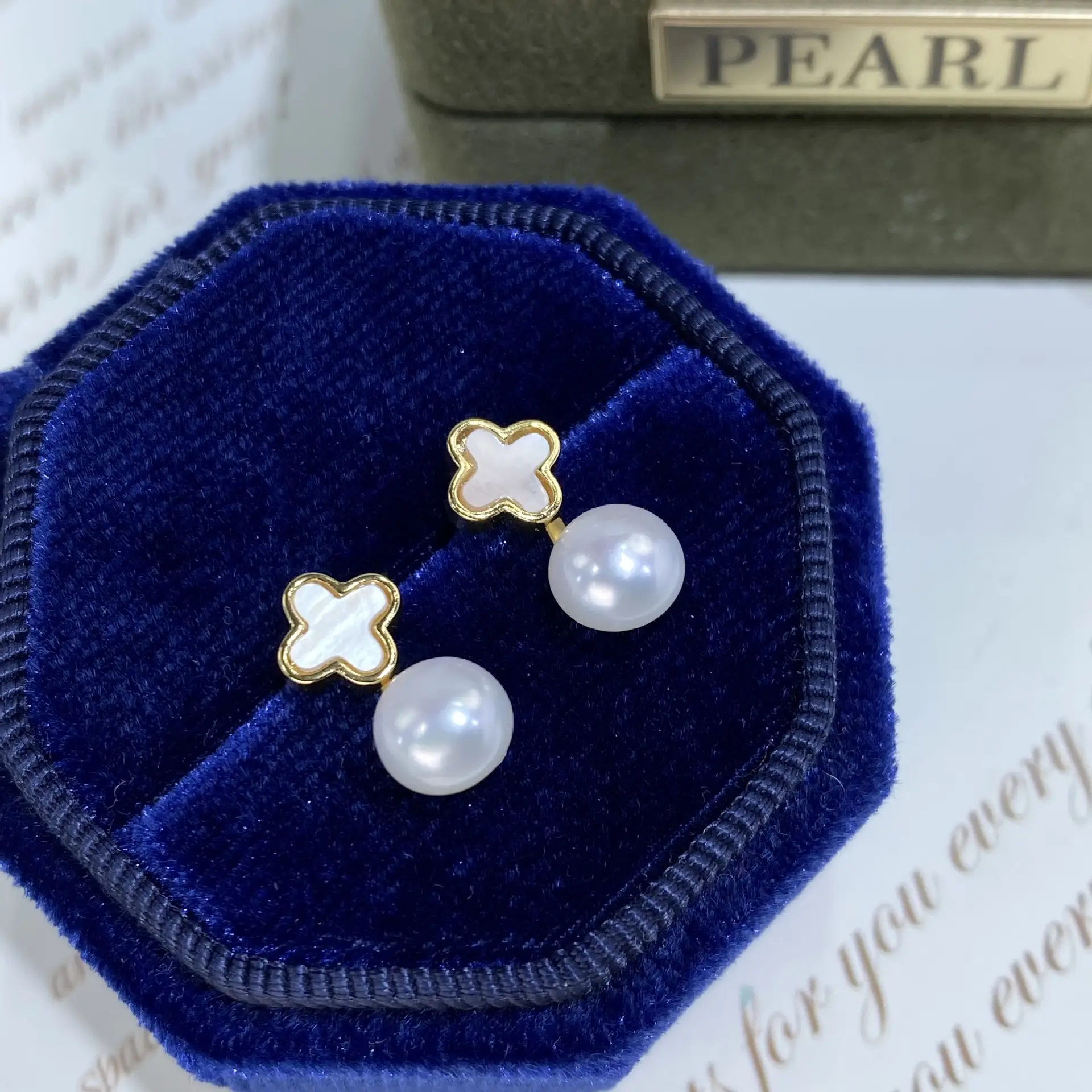 Women's Natural Freshwater Pearl Earrings Gold Plated