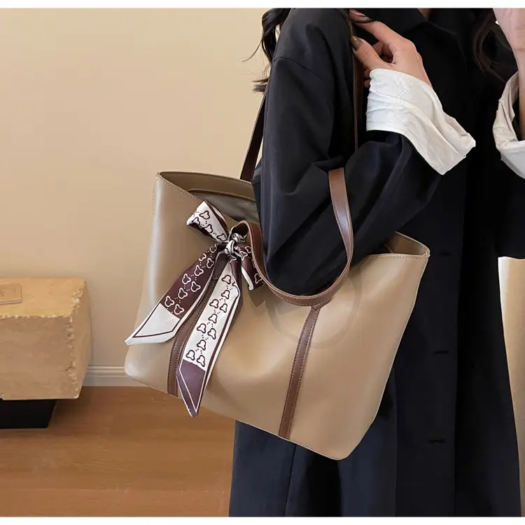 Winter Textured Brown Shoulder Bag for Women Large Capacity — feature 15