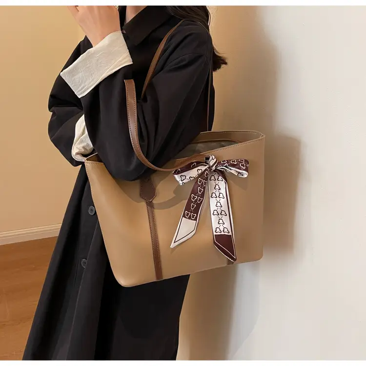 Winter Textured Brown Shoulder Bag for Women Large Capacity — feature 16