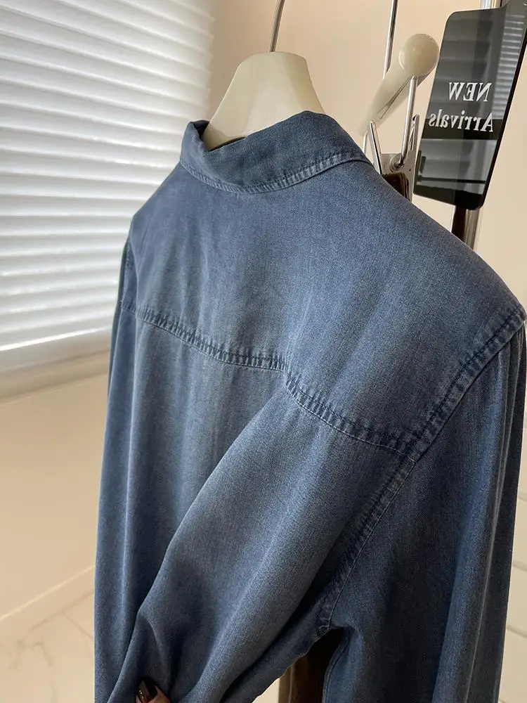 Vintage Denim Shirt Women Slim Fit Spring Autumn — feature 19