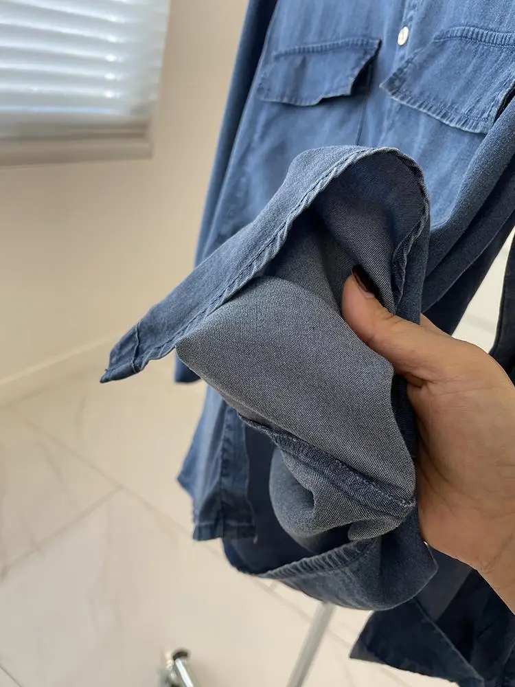 Vintage Denim Shirt Women Slim Fit Spring Autumn — feature 8