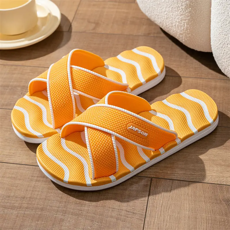 Household slippers women's plus size non-slip massage one-word slippers men's thick bottom wear-resistant bath sandals summer factory direct sales - Image 12