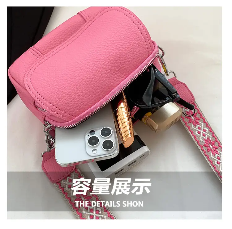Pink Crossbody Bag for Women with Adjustable Strap — feature 7