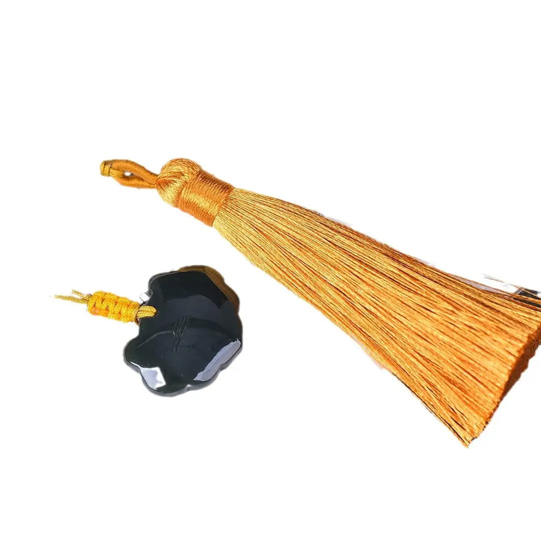 Hetian Jade Ruyi Lock Bookmark with Tassel - Image 5