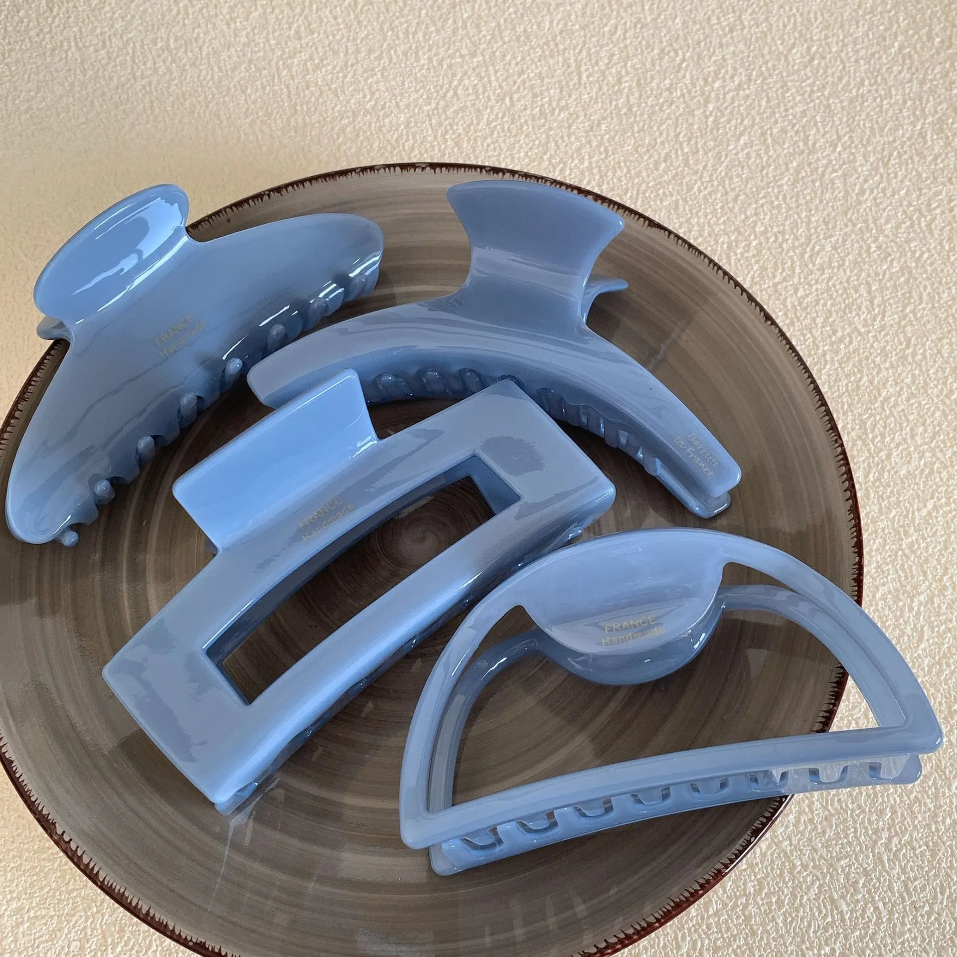 Korean Acetic Acid Hair Clip Blue Large Shark Style - Image 9