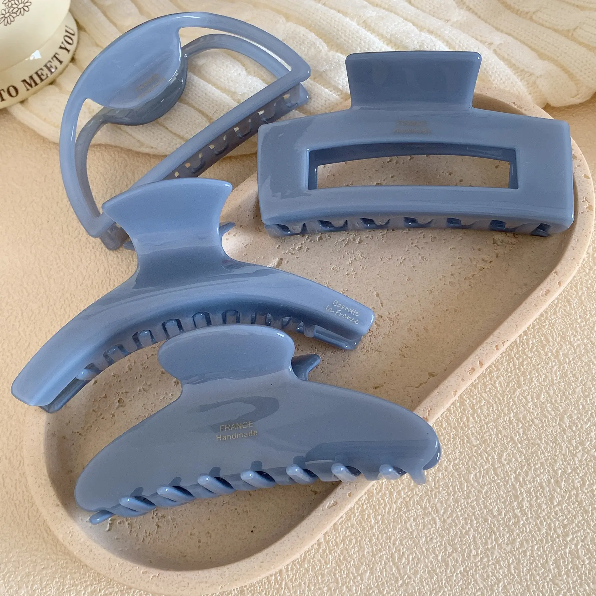 Korean Acetic Acid Hair Clip Blue Large Shark Style — feature 18
