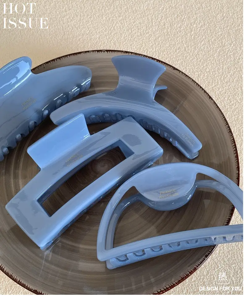 Korean Acetic Acid Hair Clip Blue Large Shark Style — feature 3