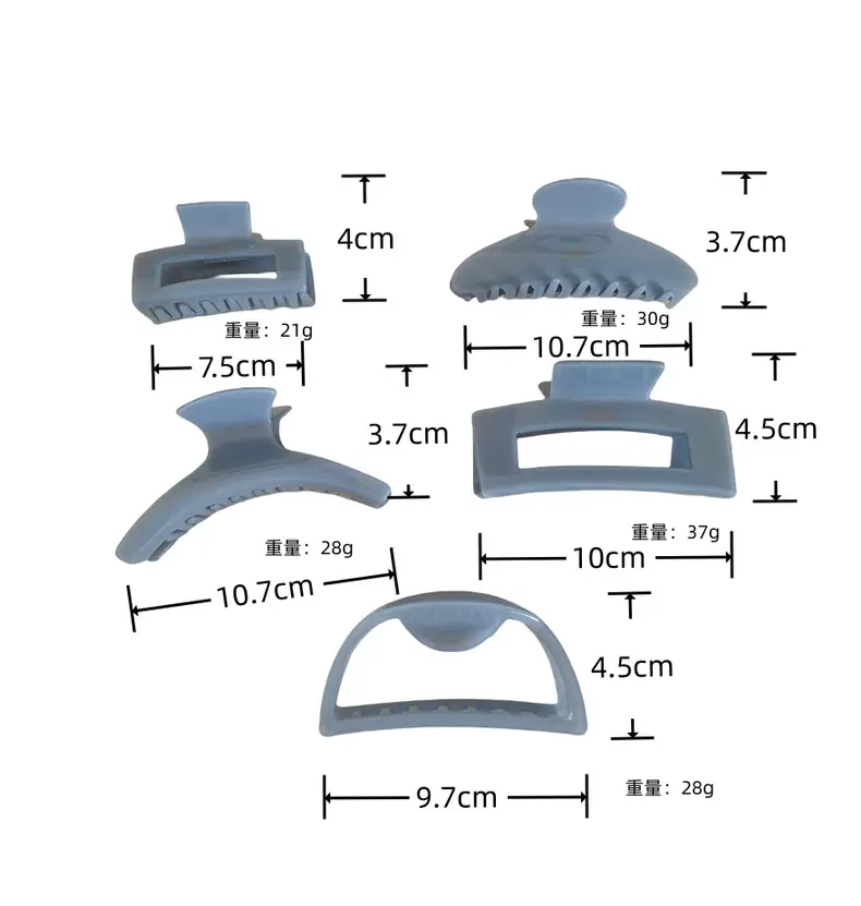 Korean Acetic Acid Hair Clip Blue Large Shark Style — feature 5