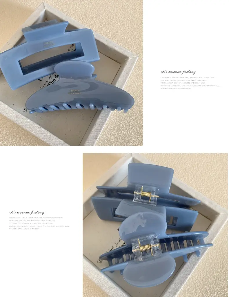Korean Acetic Acid Hair Clip Blue Large Shark Style — feature 9