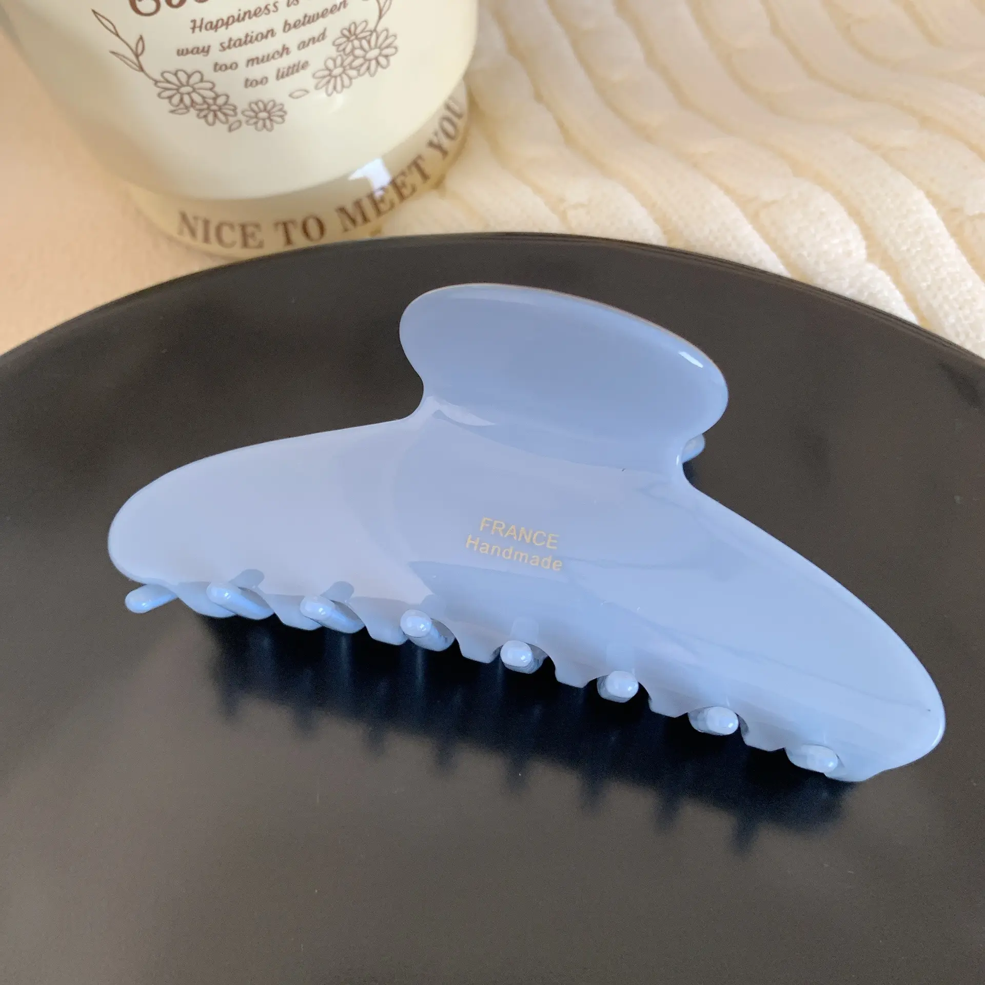 Korean Acetic Acid Hair Clip Blue Large Shark Style - Image 2