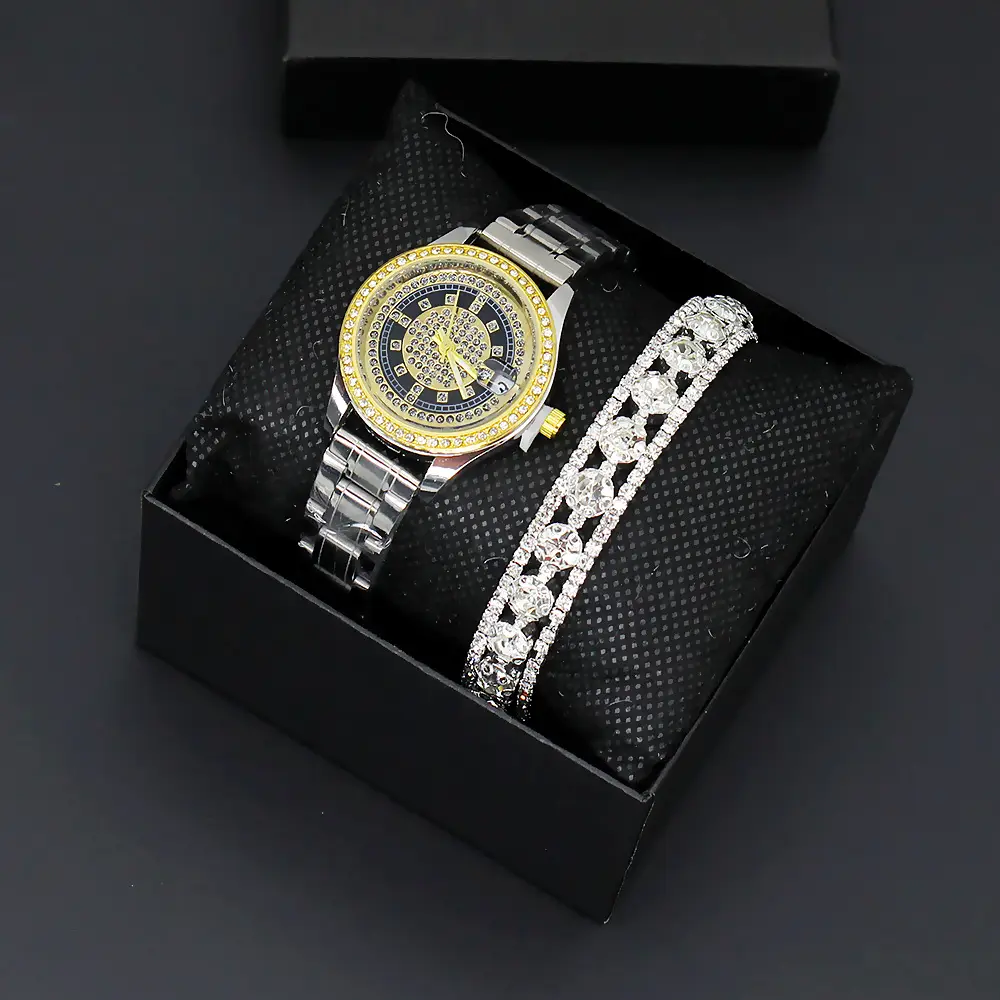 Women's Diamond-Embedded Steel Belt Watch — feature 2