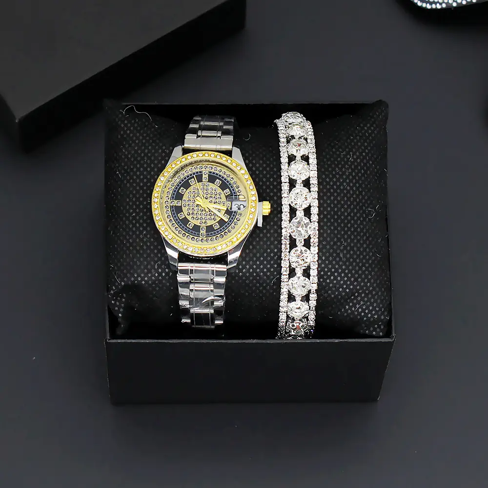 Women's Diamond-Embedded Steel Belt Watch — feature 3