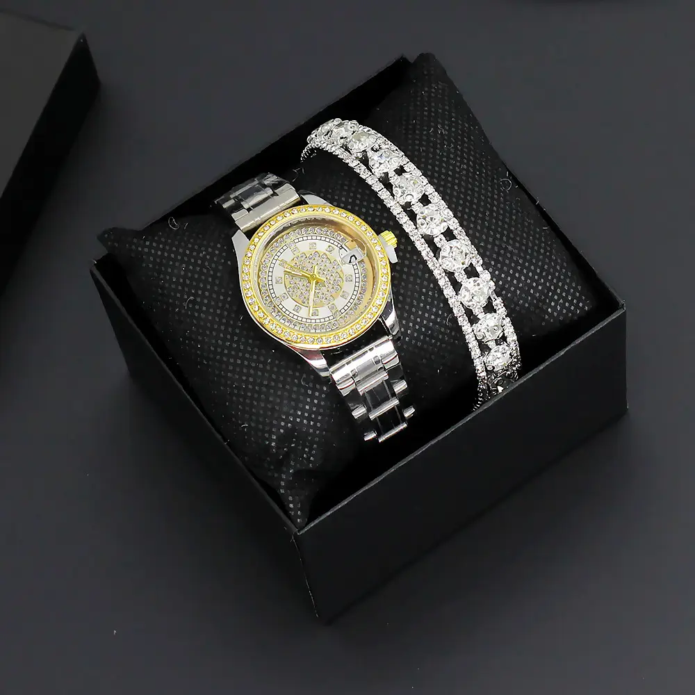 Women's Diamond-Embedded Steel Belt Watch — feature 4