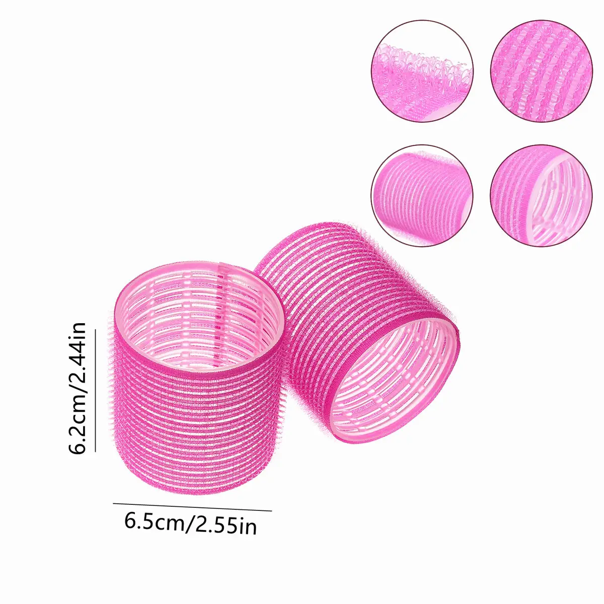 Pink Plastic Curling Iron Clips Set for Hair Salon Magic Curl - Image 12