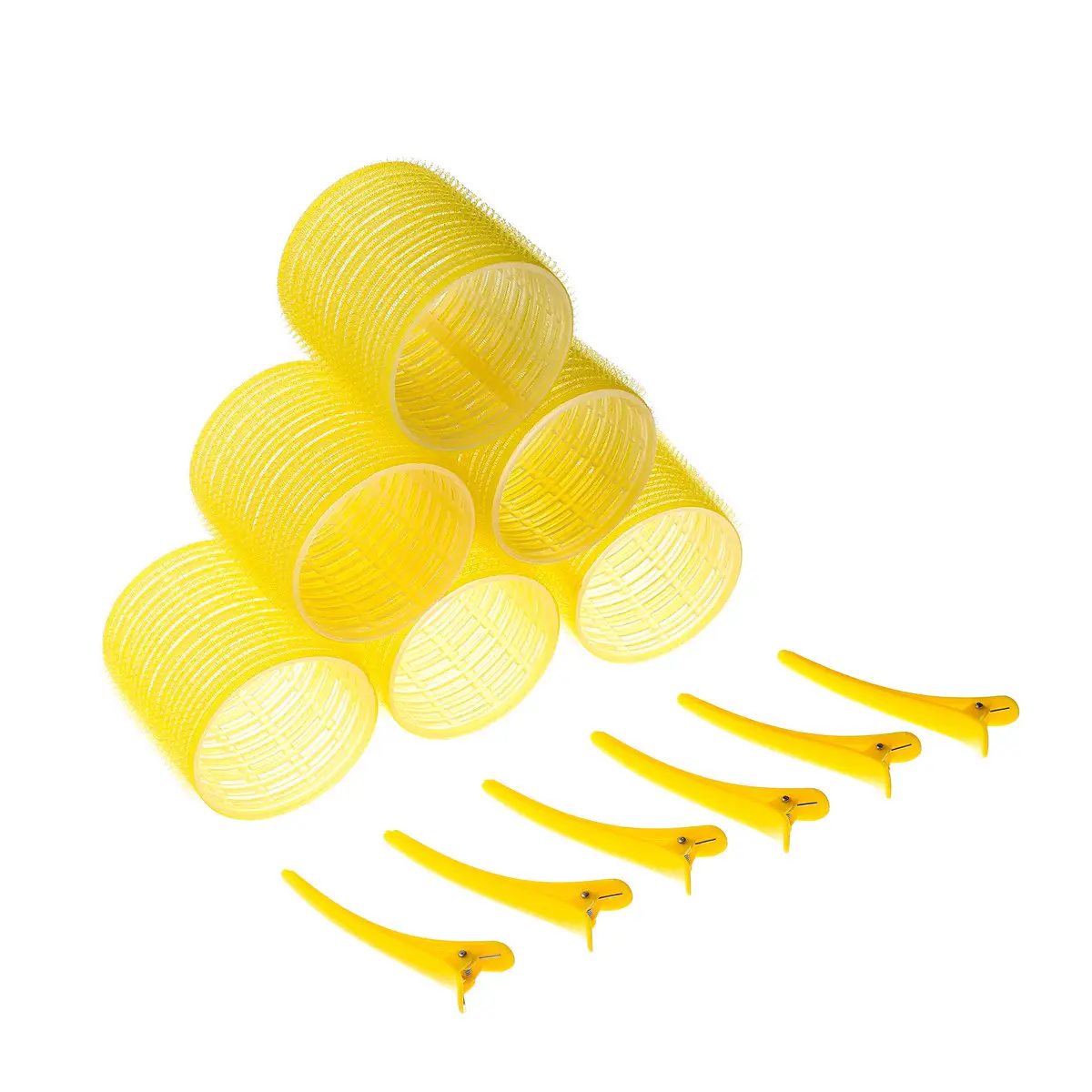 Pink Plastic Curling Iron Clips Set for Hair Salon Magic Curl - Image 3