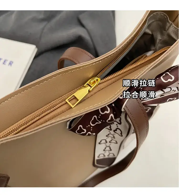 Brown Leather Women's Tote Bag with Bow 2023 — feature 5