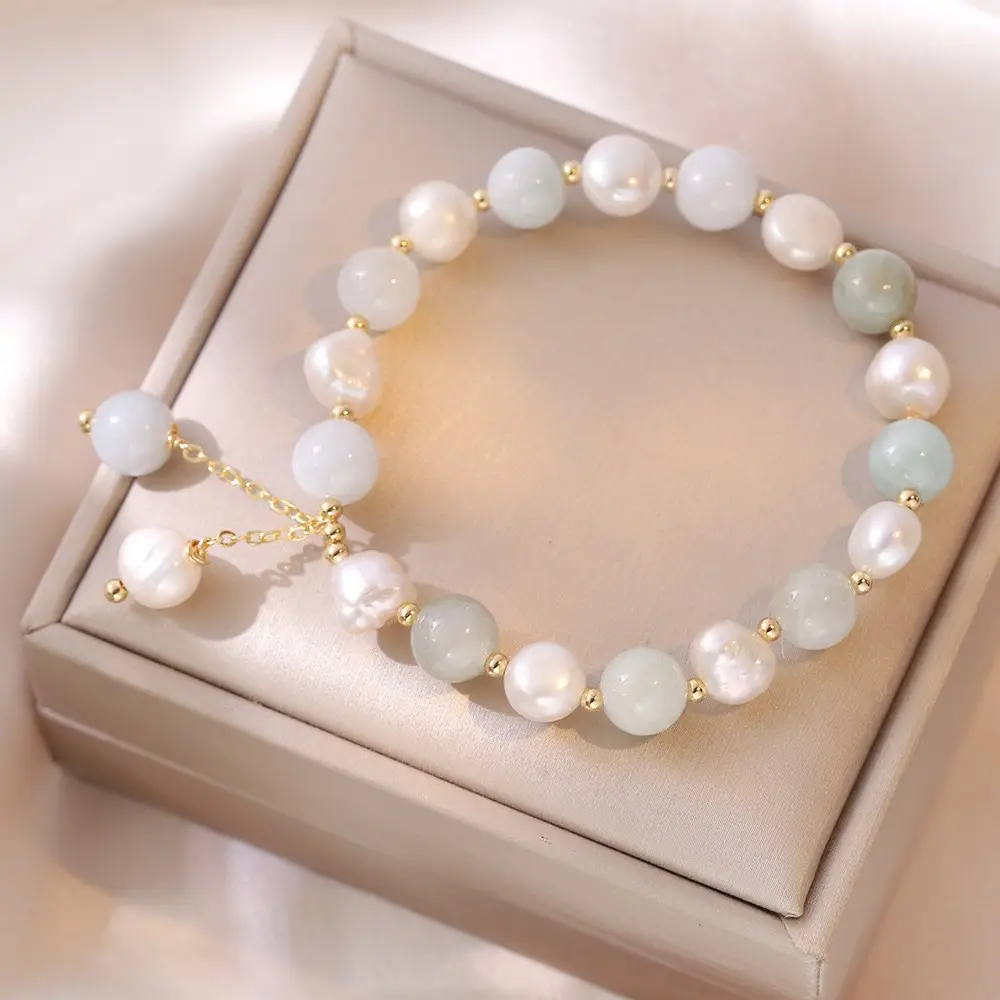 New Tianshan Cui Pearl Bracelet for Women