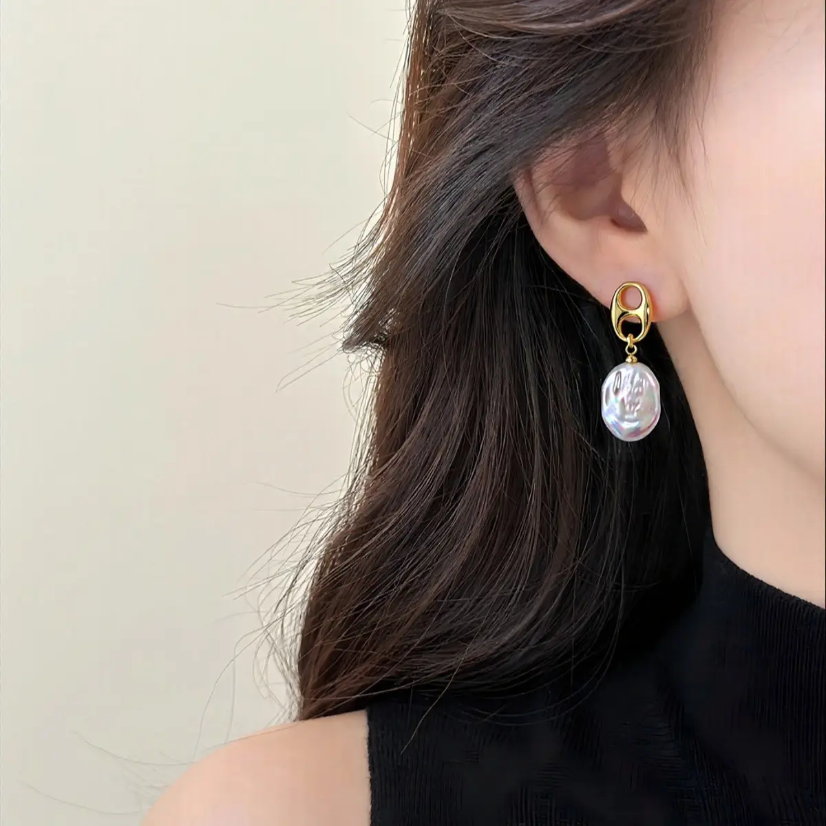 Natural FreShwater Baroque Pearl Earrings for Women - Image 5