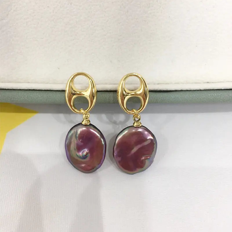 Natural FreShwater Baroque Pearl Earrings for Women — feature 6