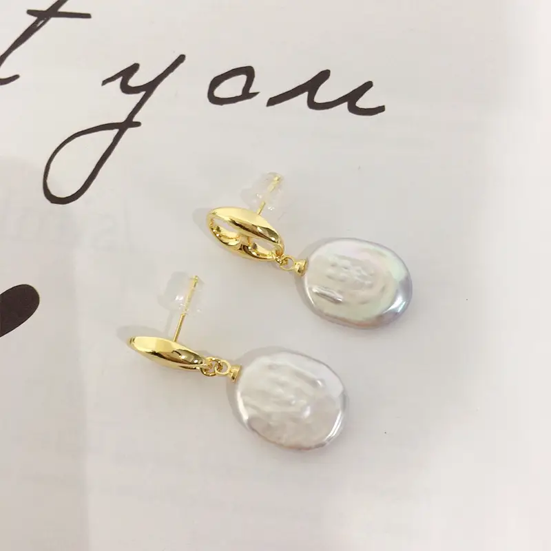 Natural FreShwater Baroque Pearl Earrings for Women — feature 7