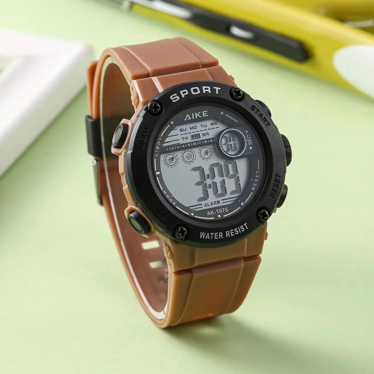 Men's Green Digital Sport Watch with Water Resistant Design — feature 11