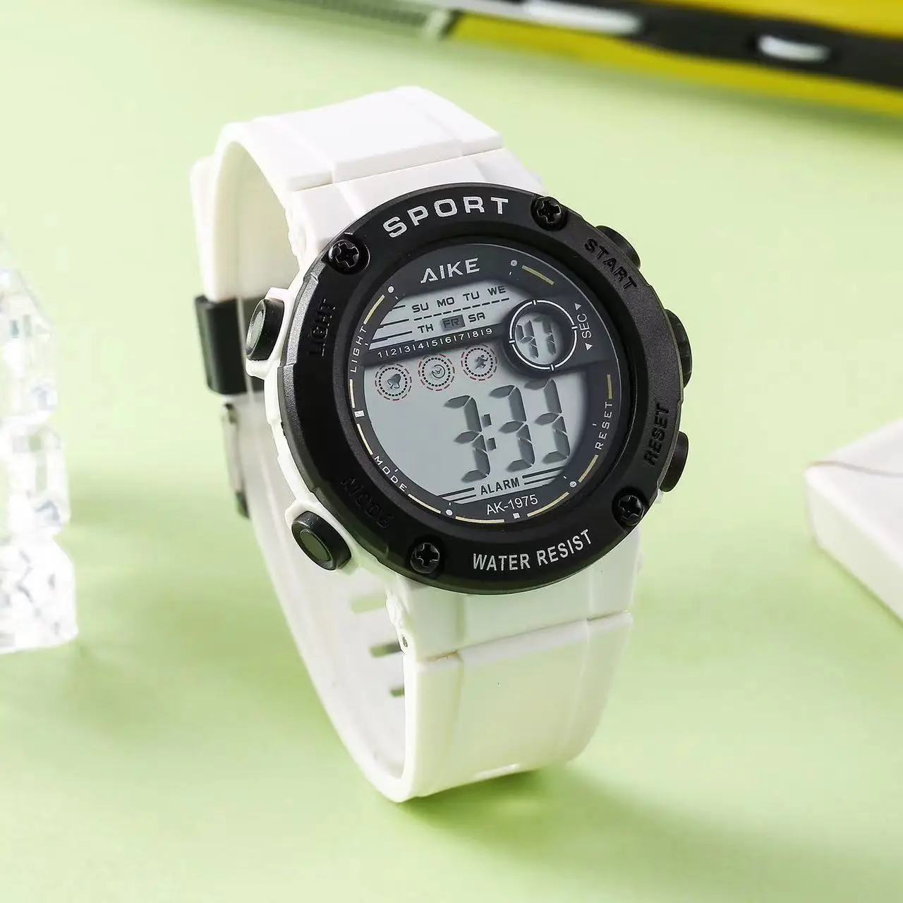 Men's Green Digital Sport Watch with Water Resistant Design — feature 13