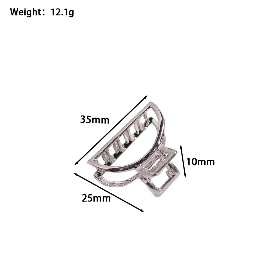 Minimalist Half-Moon Shark Hair Clip Melard Gold 25mm