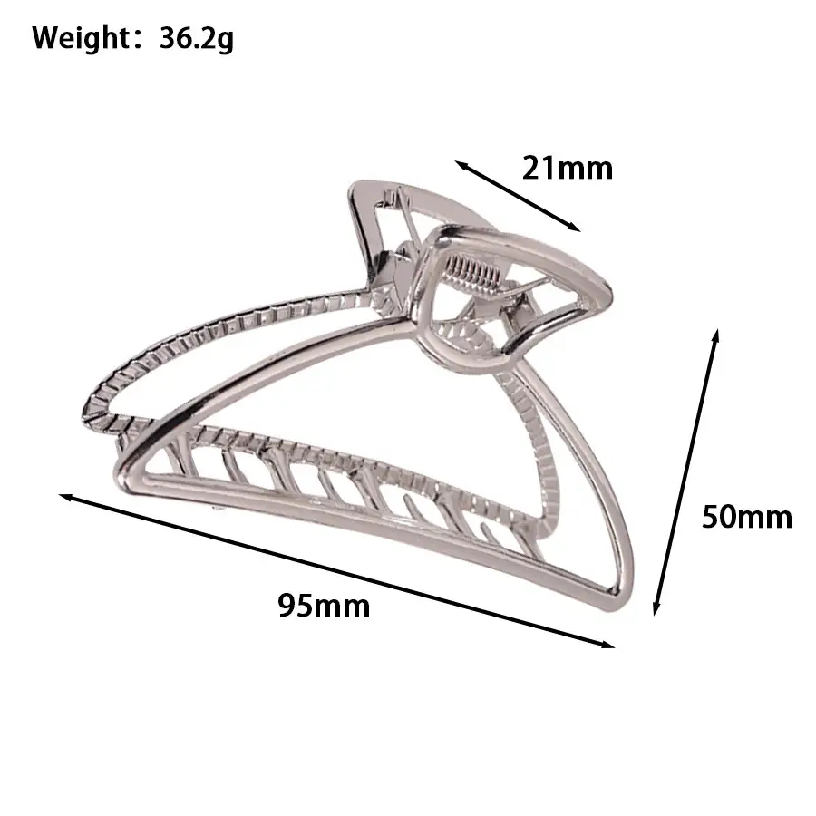 Minimalist Half-Moon Shark Hair Clip Melard Gold 25mm