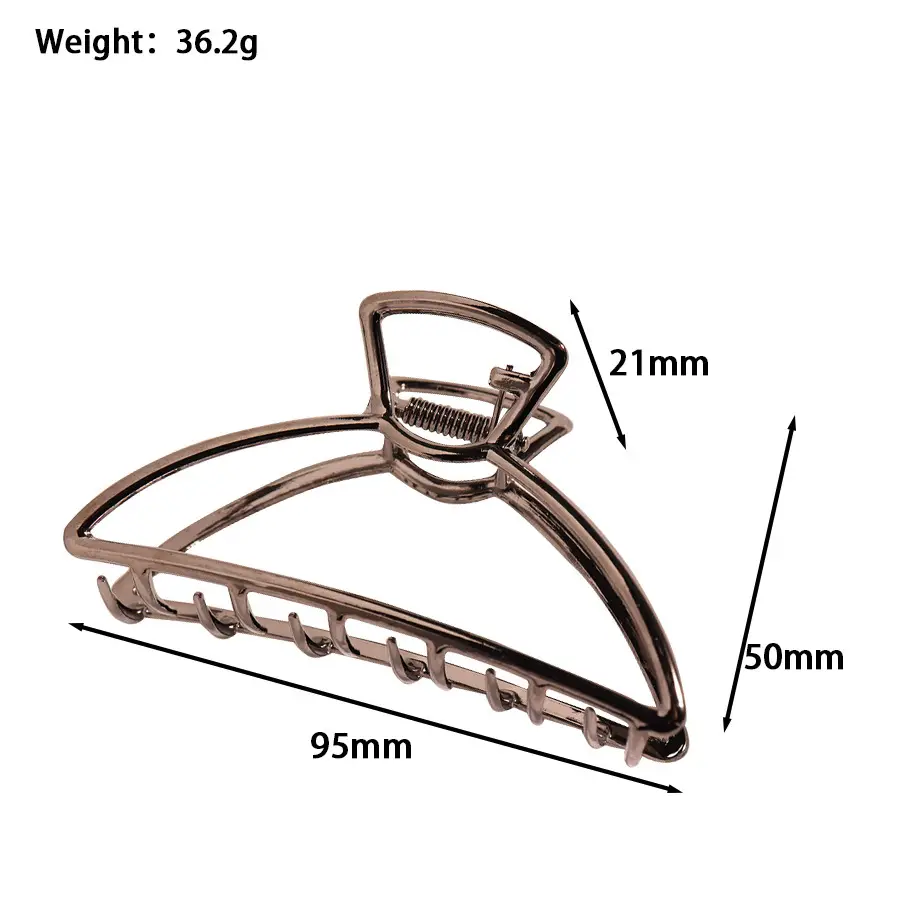 Minimalist Half-Moon Shark Hair Clip Melard Gold 25mm