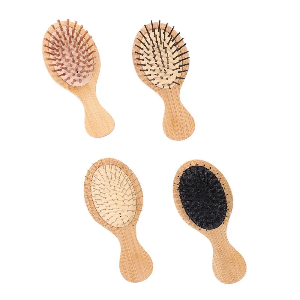 Bamboo Mini Hair Brushes for Women and Children