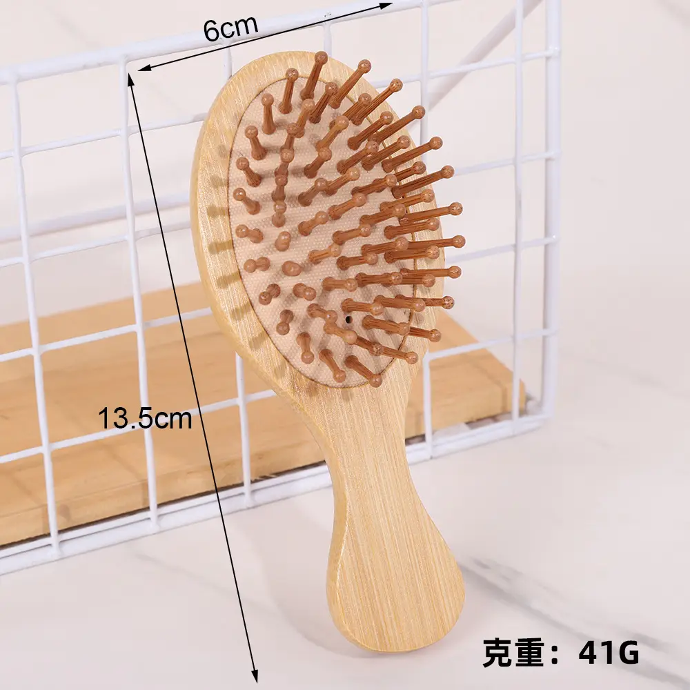 Bamboo children's comb (size about 14*5.5cm) single opp packaging