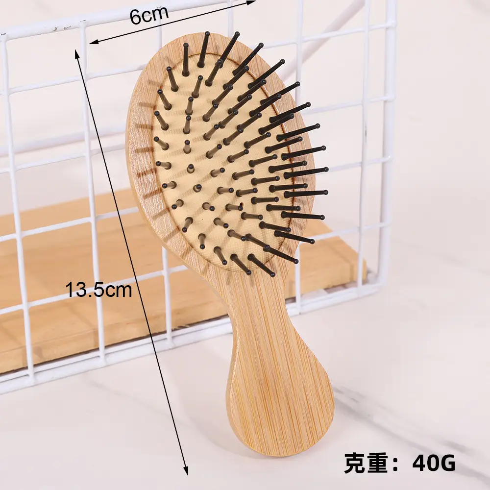 Bamboo Mini Hair Brushes for Women and Children