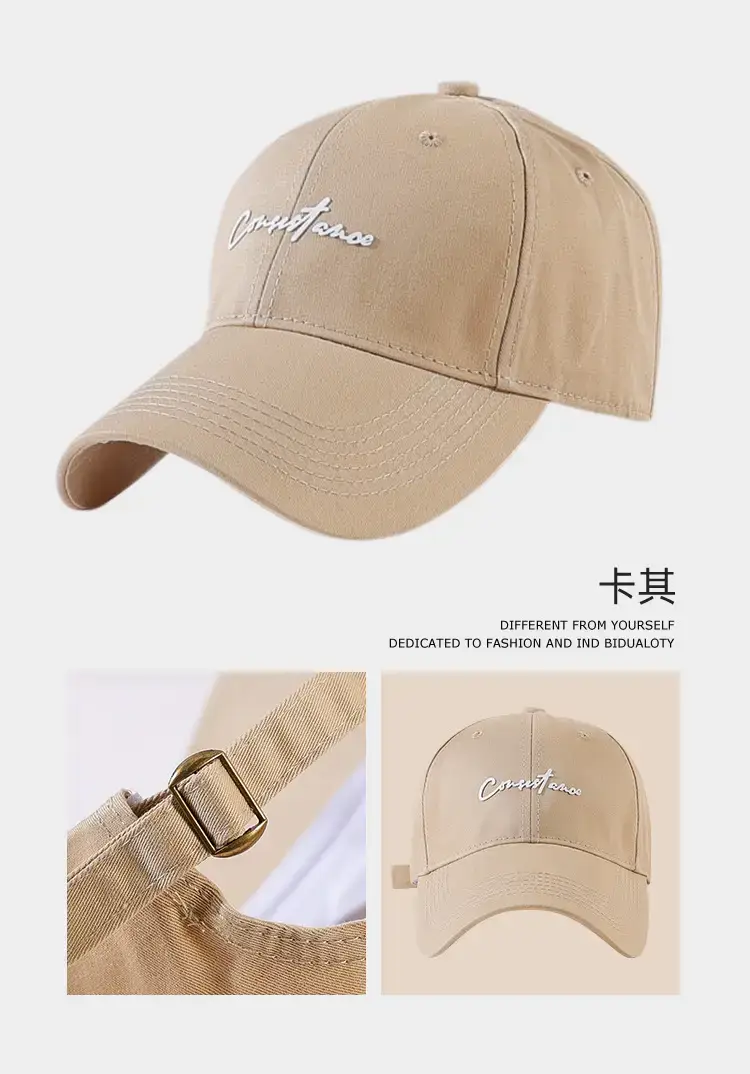 Women's Big Head Korean Style Baseball Cap Grey 55-86cm — feature 10