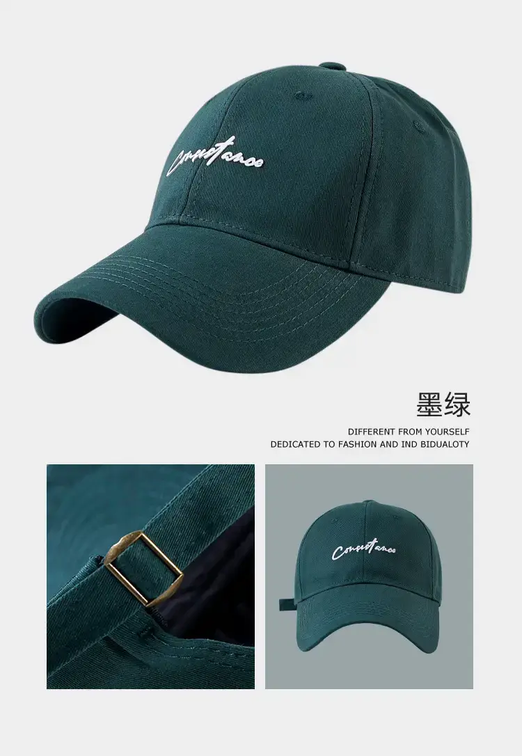 Women's Big Head Korean Style Baseball Cap Grey 55-86cm — feature 13