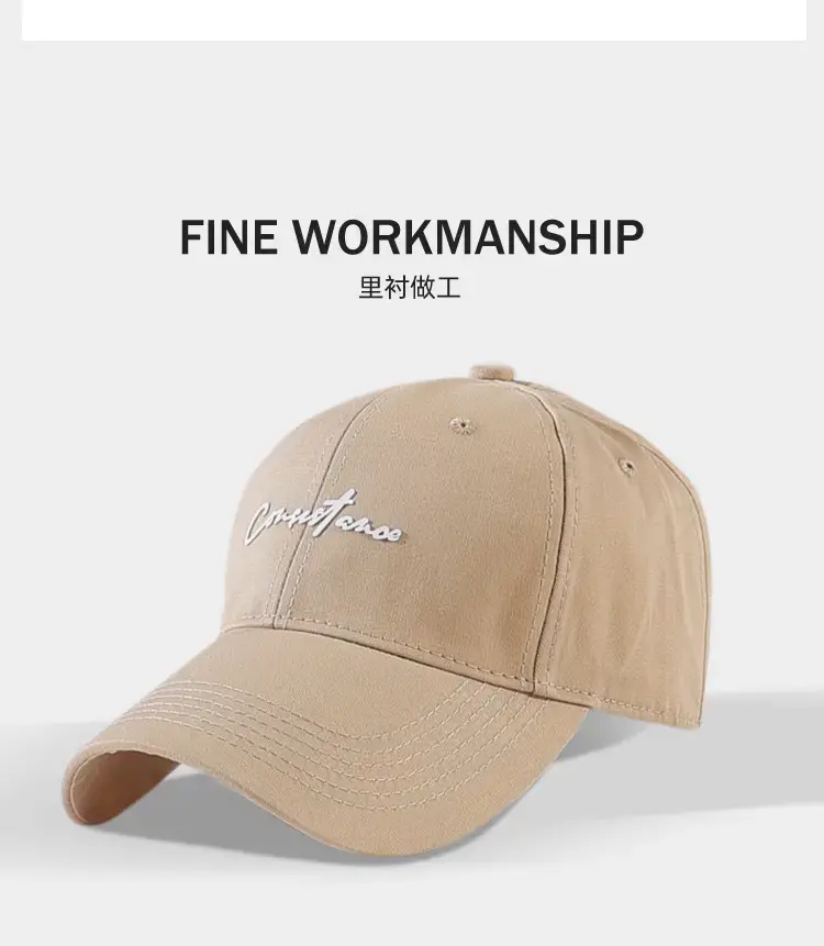 Women's Big Head Korean Style Baseball Cap Grey 55-86cm — feature 4