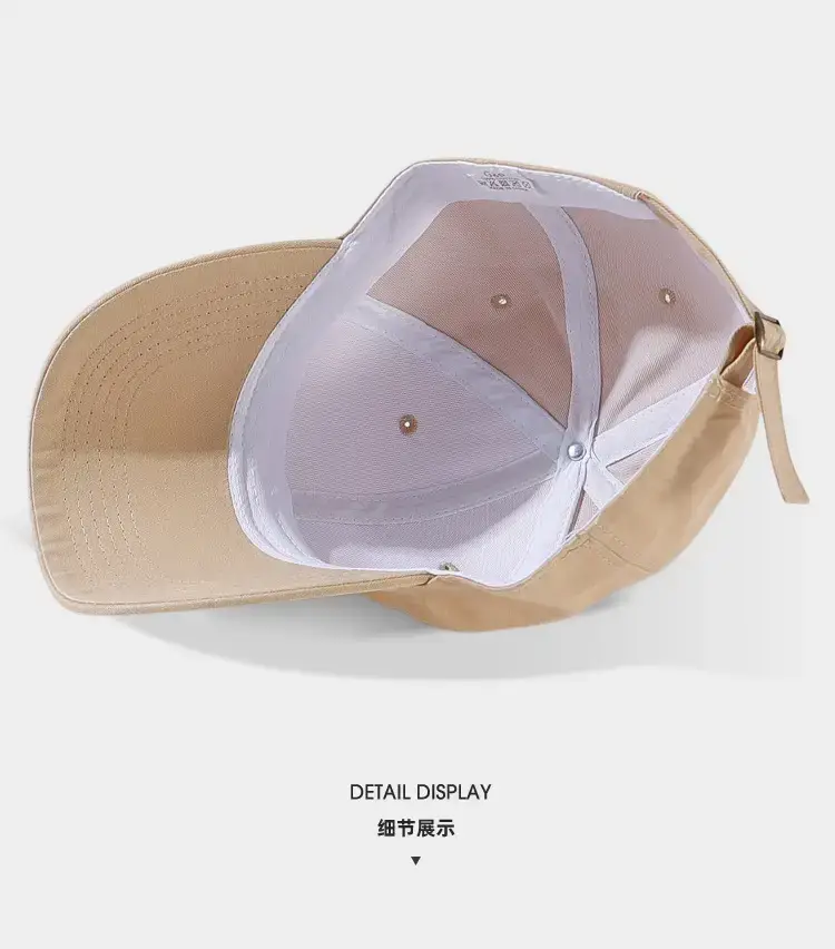 Women's Big Head Korean Style Baseball Cap Grey 55-86cm — feature 6