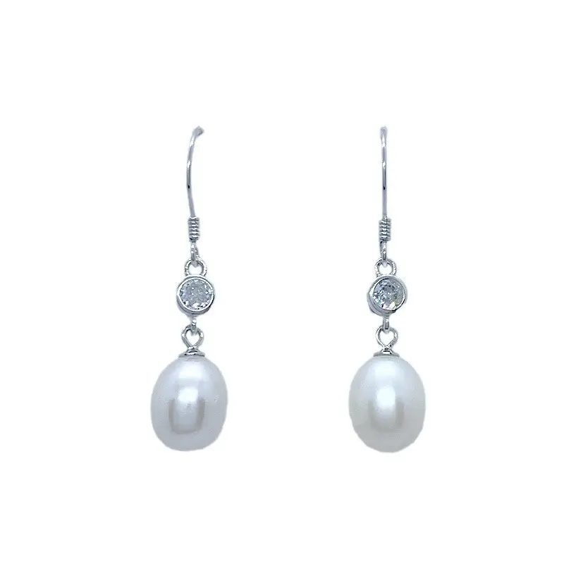 S925 Silver Pearl Drop Earrings for Women - Image 6