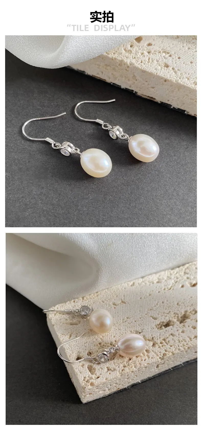S925 Silver Pearl Drop Earrings for Women — feature 3