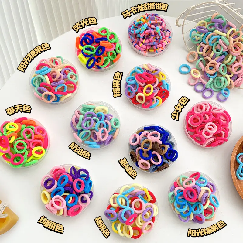 Children's Colorful Rubber Hair Bands for Girls - Image 34